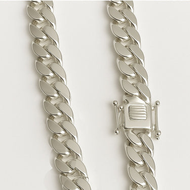Solid Miami Cuban Chain 999 Pure Silver - 16mm